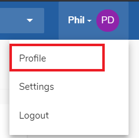 A screenshot of viewing how to find your profile within LionDesk.